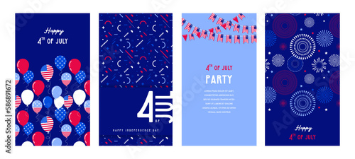Independence day USA sale banner template .4th of July celebration poster template.fourth of july vector illustration .
