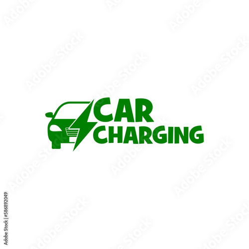 Car charging icon isolated on transparent background