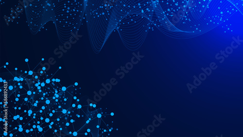 Scientific molecule for medicine, chemistry, science and technology background.