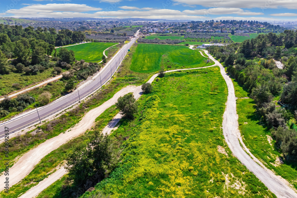 The picture from a bird's eye view. The picture from a bird's eye view.