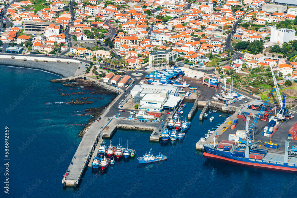 Aerial View of Harbor Industry.