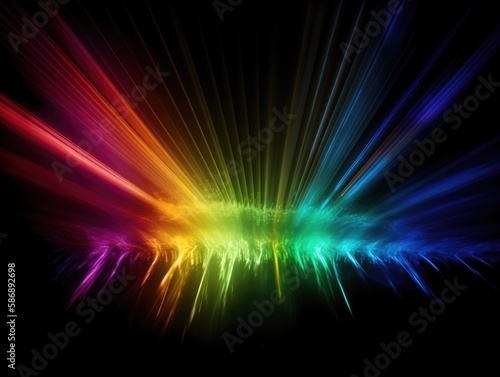 Abstract rainbow light effe...