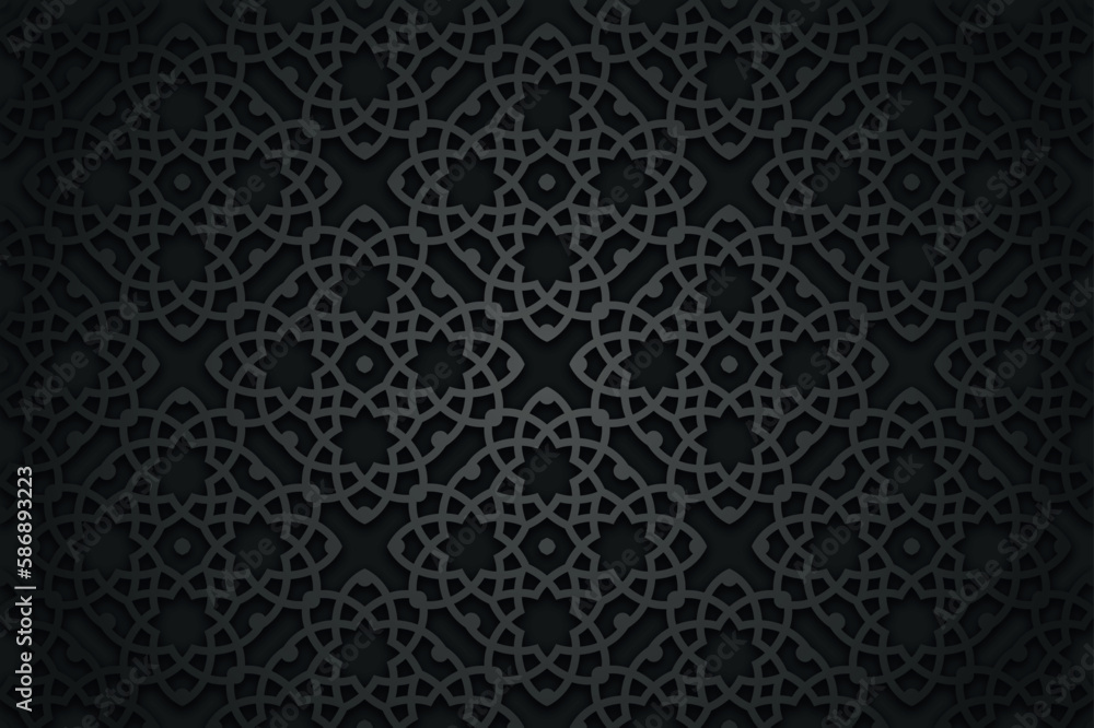Seamless 3d Ramadan Islamic pattern in Arabian style Vector illustration Seamless 3d Ramadan Islamic pattern in Arabian style Vector illustration