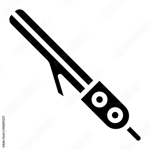 curling iron icon