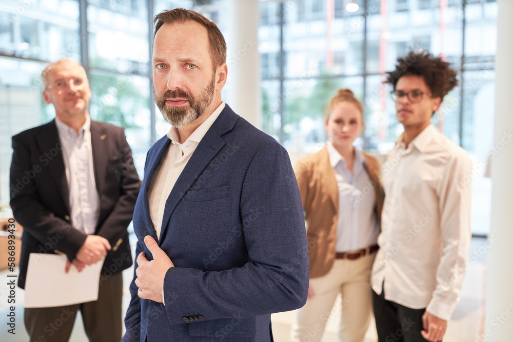 Confident businessman as boss and manager Confident businessman as boss and manager