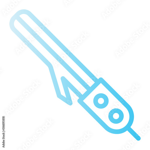 curling iron icon