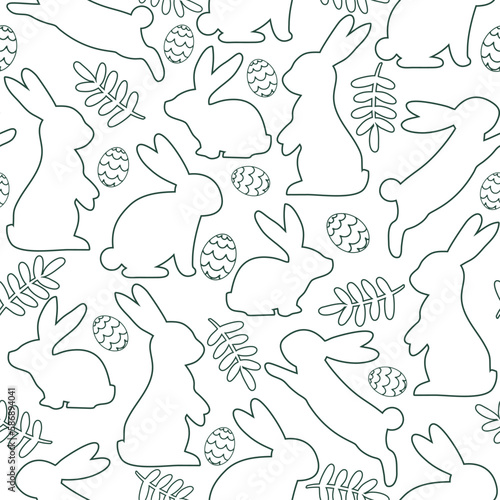 Beautiful Easter Pattern. Hq fully editable vector.