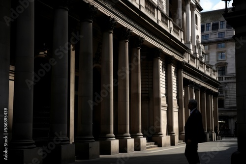 US Bank Crisis, Investing, trading and real estate market crisis concept. Generative AI Technology