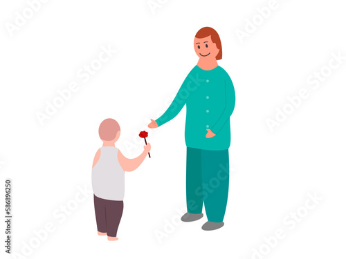 flat design happy midwife day vector illustration