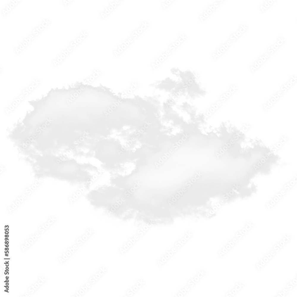 White clouds transparent background