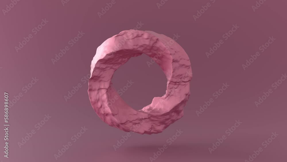 3d render of looped animation with geometric shapes. Infinite animation ...