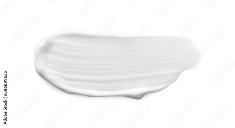 Sample of facial cream isolated on white, top view Sample of facial cream isolated on white, top view