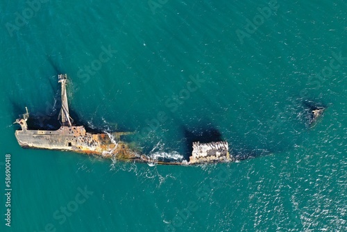 Naufragio Pesquero Folías. Golfo Nuevo, Puerto Madryn, Chubut, Argentina photo