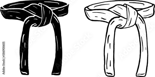 black belt logo vector karate taekwondo jiujitsu judo suitable for your logo icon