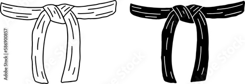 black belt logo vector karate taekwondo jiujitsu judo suitable for your logo icon