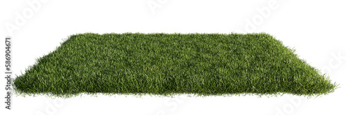 Obraz na płótnie grass patch, quadratic lawn isolated on transparent background banner w salonie