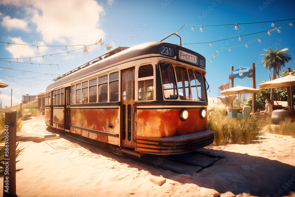 Soak up the summer sun on a beach trolley ride with friends and family
