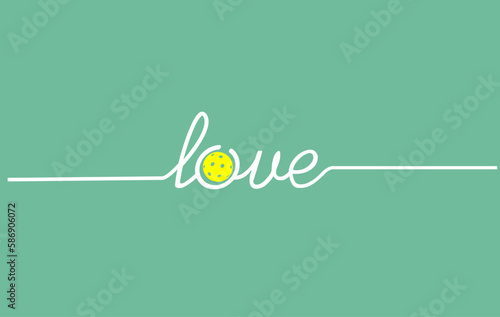 Great editable vector love pickleball background design for any media