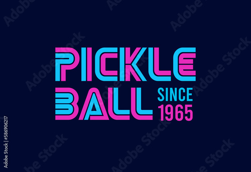Unique editable vector design of pickleball word creation with accent best for your digital and print resource 