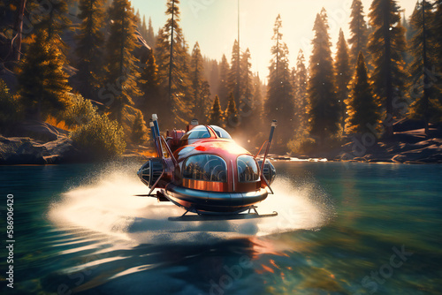 Cruise around summer lakes with a high-tech water jetpack and experience the thrill of flight