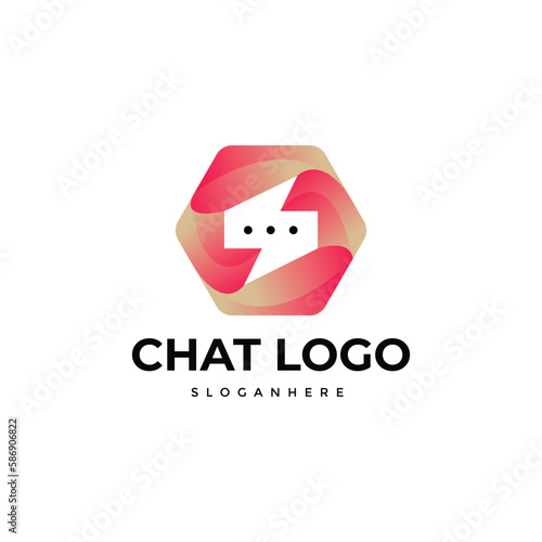 Vector chat logo vector design template