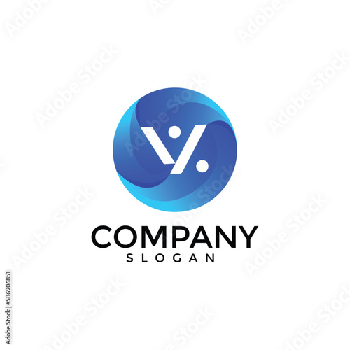 Modern v discount lettermark logo