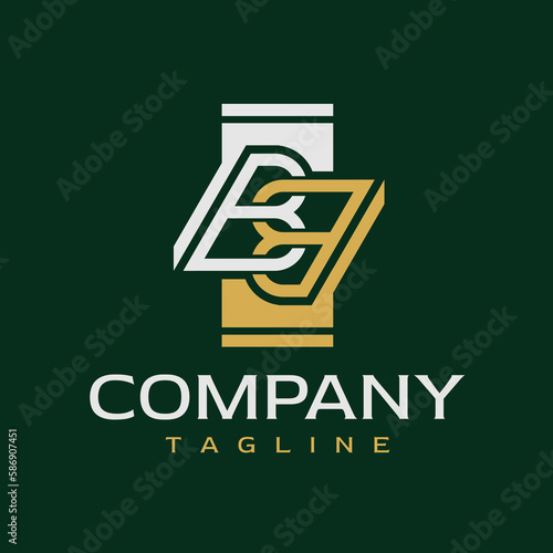Minimalist line letter BB logo design