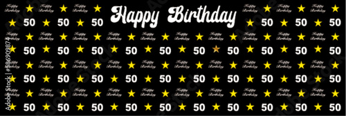 Happy Birthday, Buon compleanno, 50 anni, Pannello 6000x2010 , Vip, Mosaico, Adulti, festa, evento, eta, famiglia