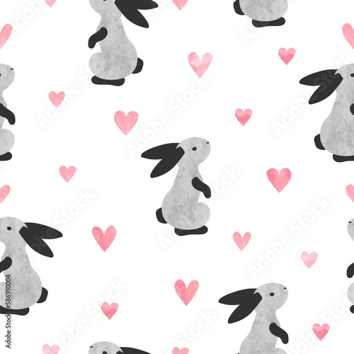 Seamless Easter pattern wit...