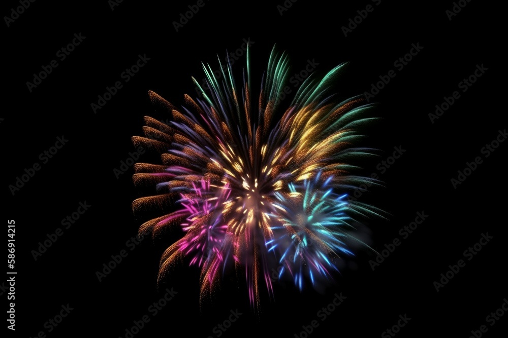Fireworks celebration. Party sky light. Generate Ai Fireworks celebration. Party sky light. Generate Ai