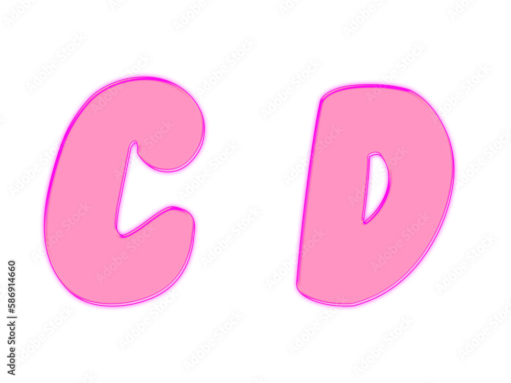 3d rendering gloss color uppercase Letter 3d rendering gloss color uppercase Letter