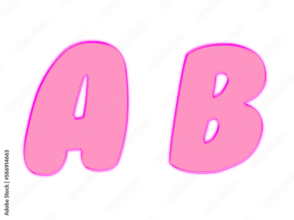3d rendering gloss color uppercase Letter 3d rendering gloss color uppercase Letter