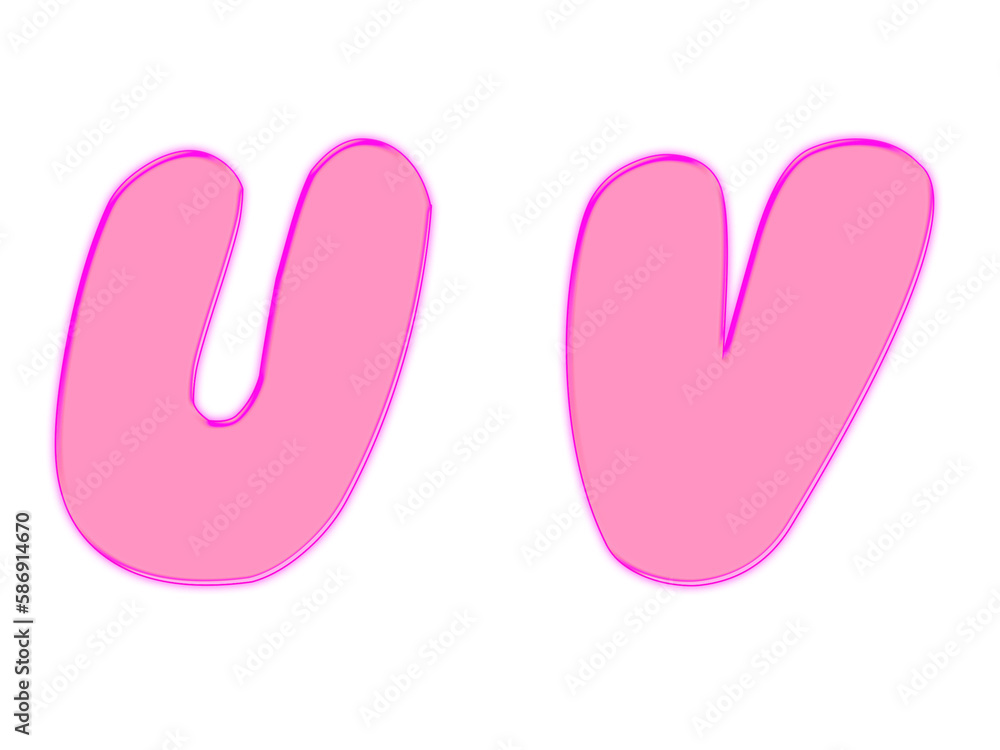 3d rendering gloss color uppercase Letter 3d rendering gloss color uppercase Letter