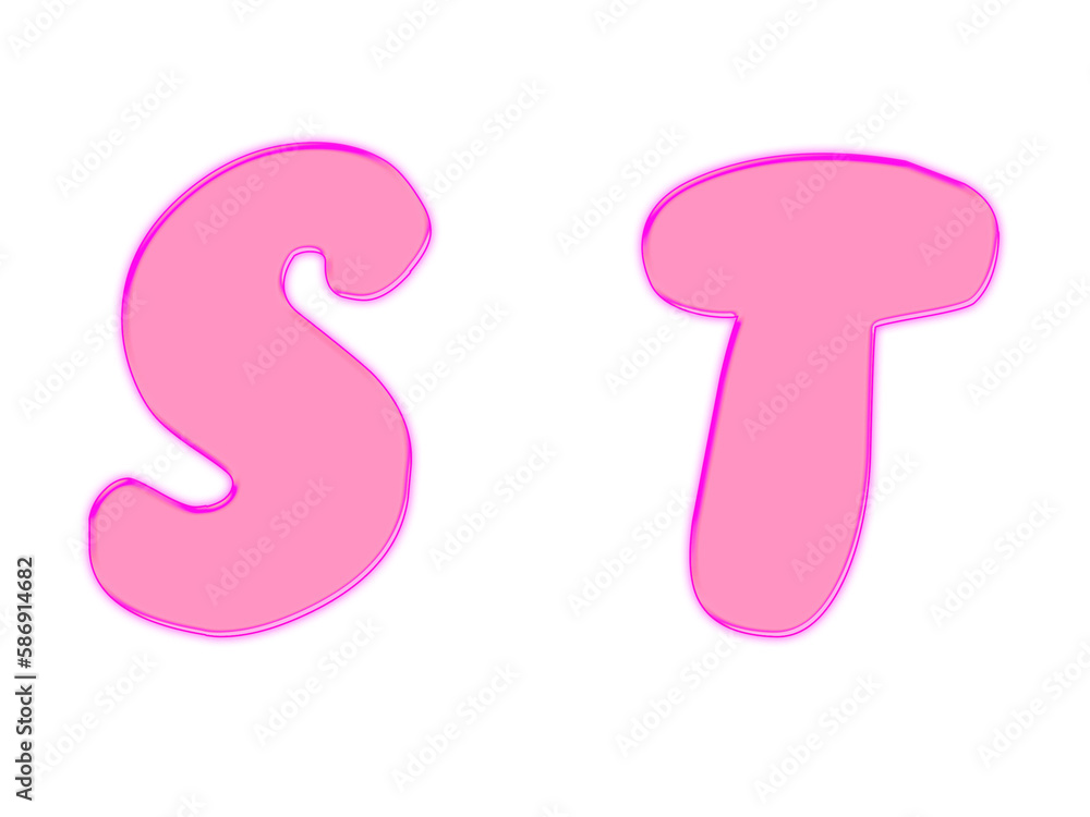 3d rendering gloss color uppercase Letter 3d rendering gloss color uppercase Letter