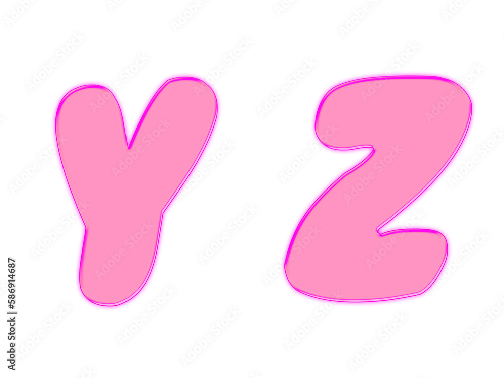 3d rendering gloss color uppercase Letter 3d rendering gloss color uppercase Letter