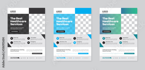   Creative medical flyer design template, Health flyer template 