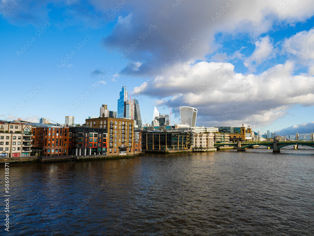 The London city in winter, cityscape The London city in winter, cityscape