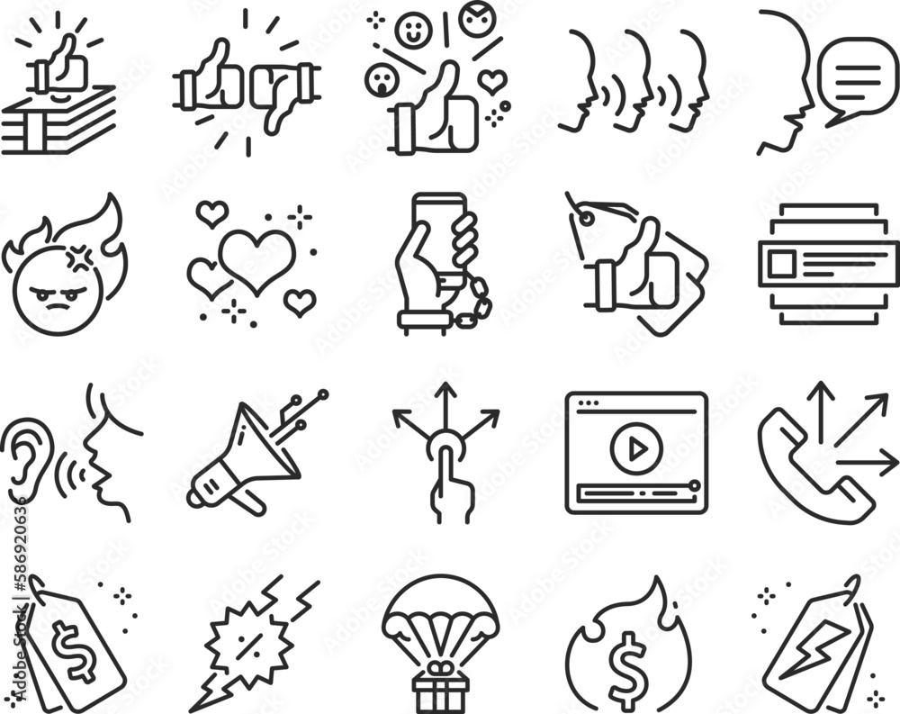 Marketing icon set, 20 business marketing icon set black vector Marketing icon set, 20 business marketing icon set black vector