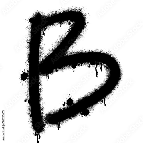 Letter B in graffiti style