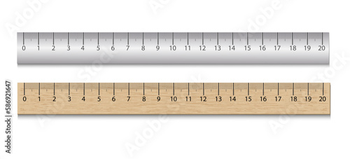 vector ruler group of two pieces eps10