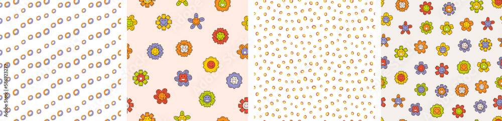 Smiling flower, abstract personage, mascot design, funny face, cute icon. Smiling flower, abstract personage, mascot design, funny face, cute icon.