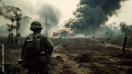 guerra en vietnam humo
