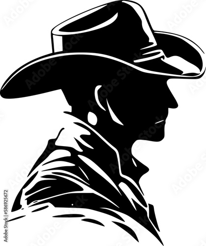 Cowboy - High Quality Vector Logo - Vector illustration ideal for T-shirt graphic