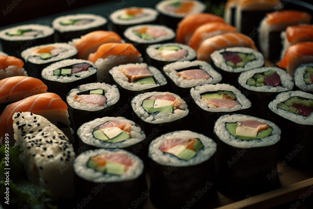 sushi on a plate sushi on a plate