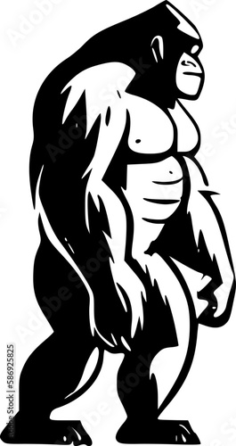 Gorilla | Minimalist and Simple Silhouette - Vector illustration