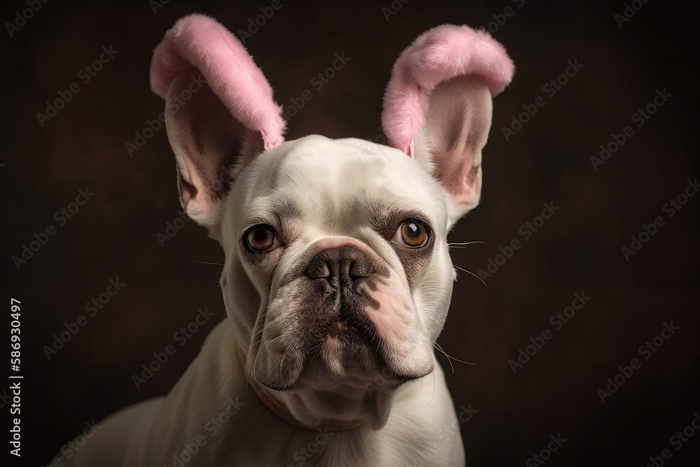 Easter Dog Portrait. Generative AI