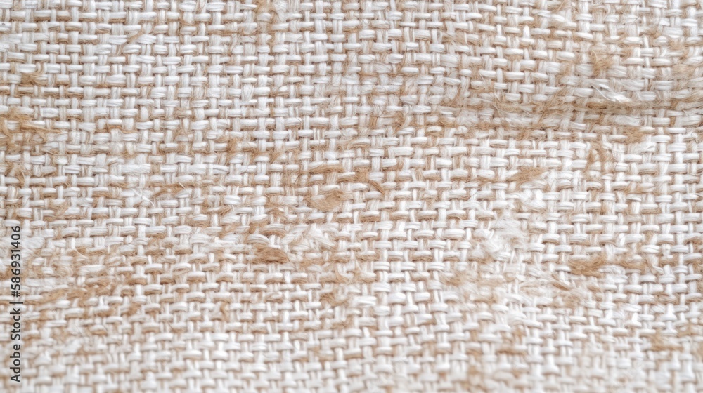 White burlap texture canvas background pattern. Generative AI White burlap texture canvas background pattern. Generative AI
