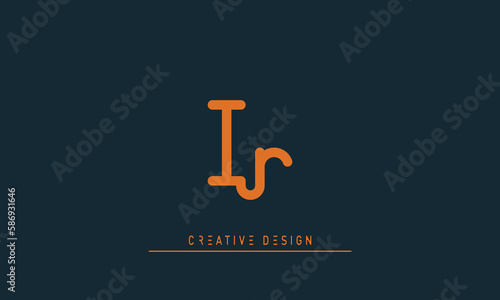 Alphabet letters Initials Monogram logo IR , RI