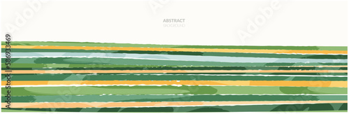 Abstract rice field agriculture vector background. Paddy rural farm plantation. Pattern of mountain landscape textured illustration. Green ecology farmland design. Summer countryside view template