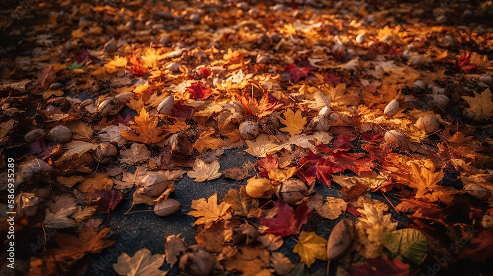 Autumn Leaves on the Ground